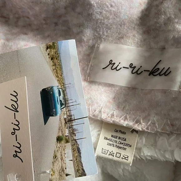 Free People Ri-Ri-Ku Car Landscape Sherpa Blanket Throw by Shari